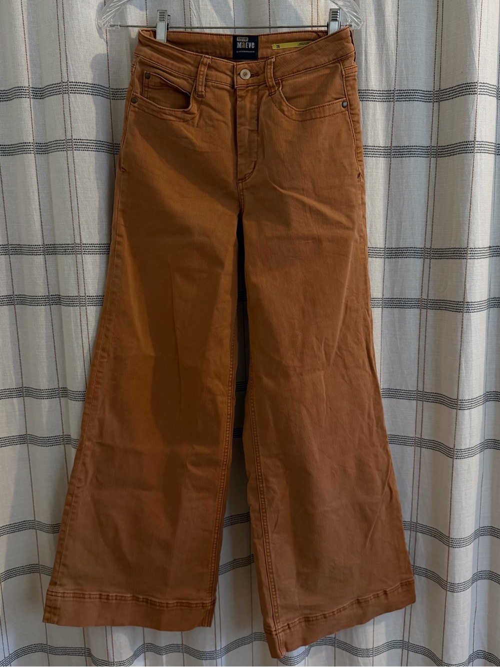 Maeve Anthropologie burnt orange Wide-Leg Jeans